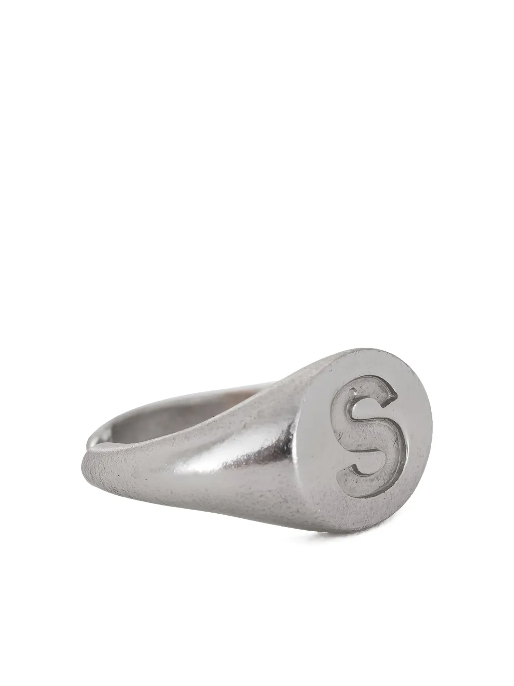Sacai Debossed-letter Adjustable Ring Set (set Of 5) In Silver
