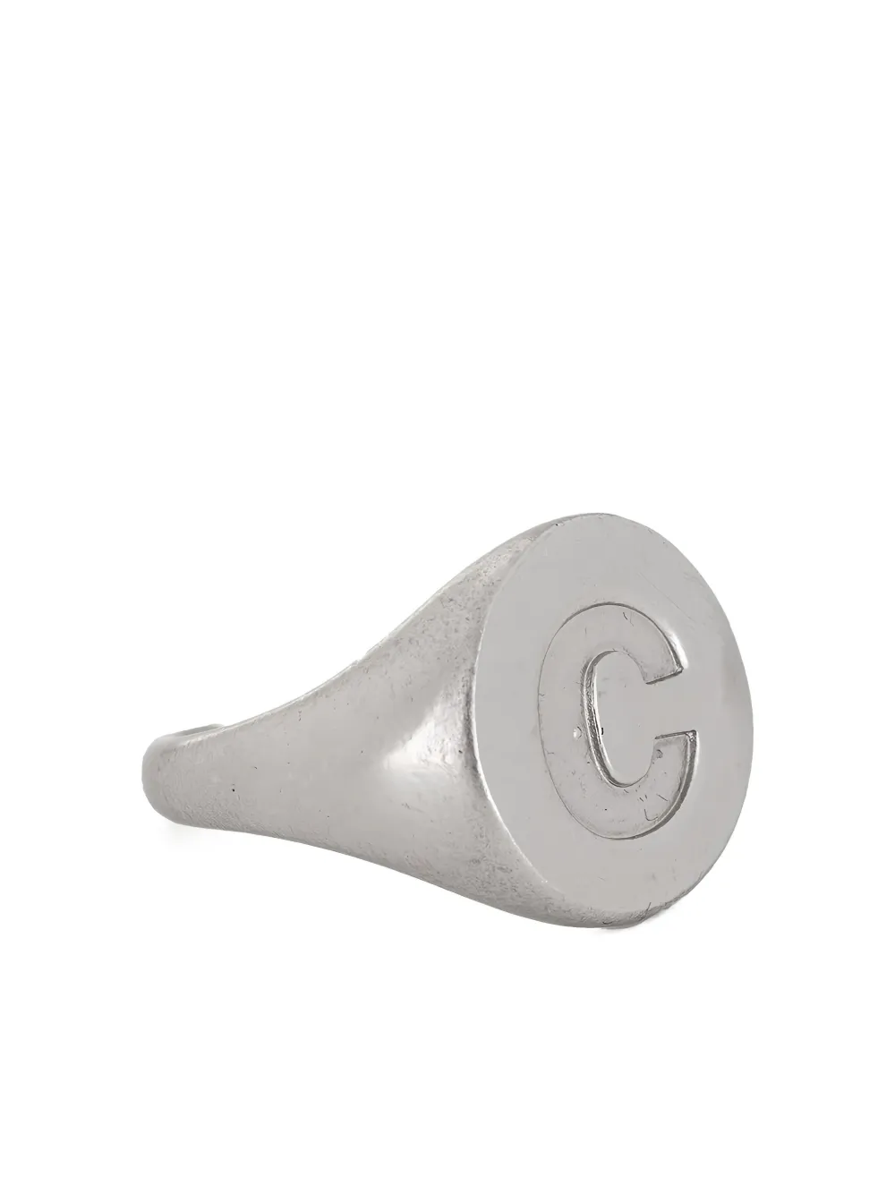 Sacai Debossed-letter Adjustable Ring Set (set Of 5) In Silver
