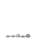sacai debossed-letter adjustable ring set (set of five) - Grey