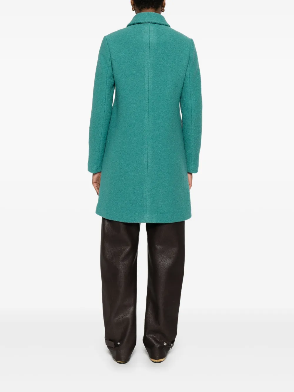 Aspesi Double-breasted Coat In Green