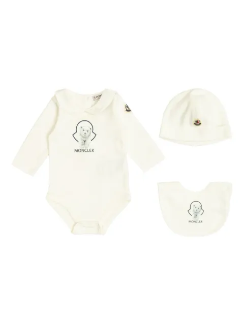 Moncler Enfant peter-pan collar babygrow set (set of three) 