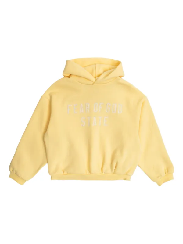FEAR OF GOD ESSENTIALS KIDS embroidered-logo Hoodie Yellow