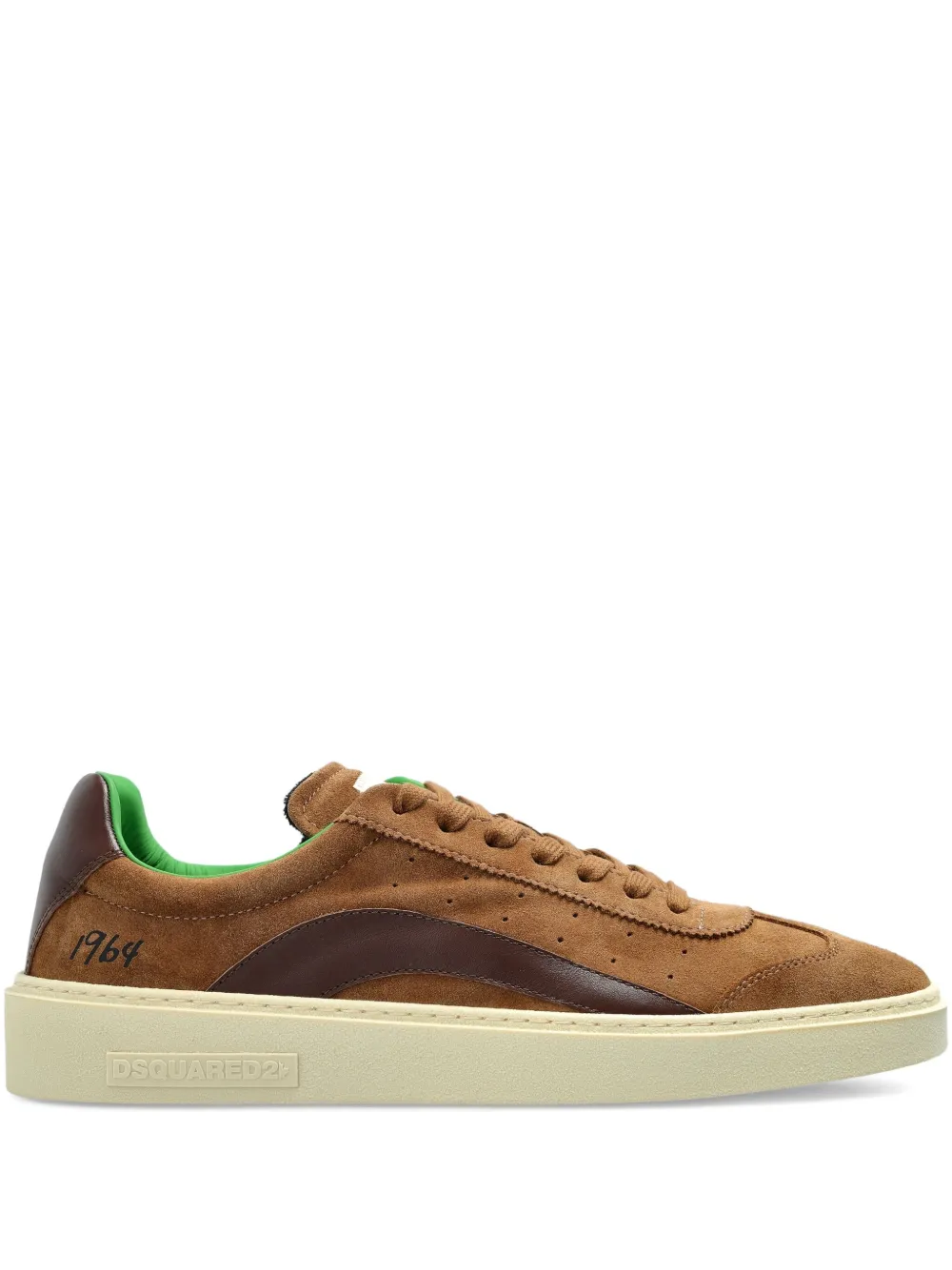 DSQUARED2 suede leather lace-up sneakers | Brown | Image 1
