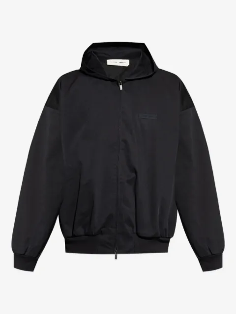 FEAR OF GOD ESSENTIALS logo-patch hooded jacket