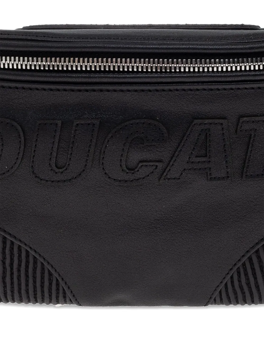 Dsquared2 X Ducati Embossed Zip Belt Bag In Black