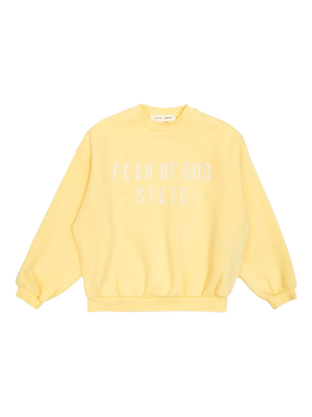 Essentials Embroidered-logo Sweatshirt In Yellow