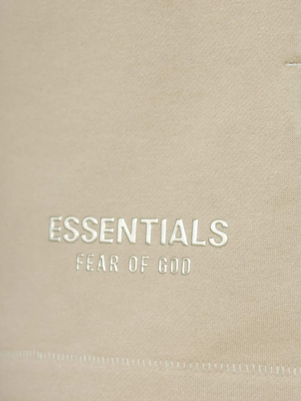 Essentials Drawstring-waist Logo Shorts In Brown