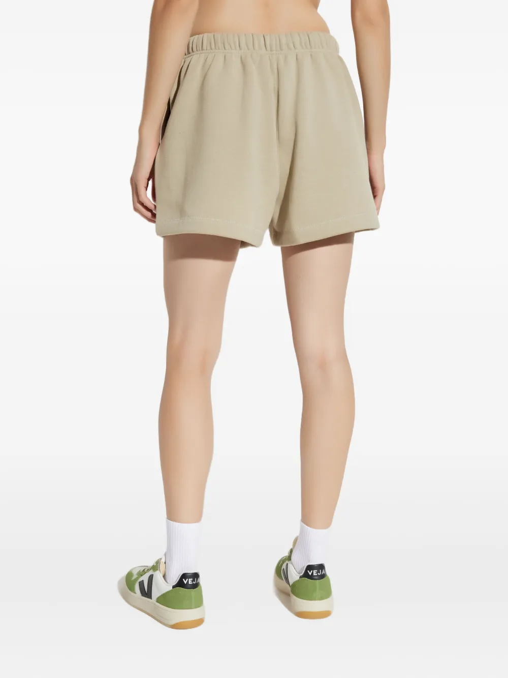 Essentials Drawstring-waist Logo Shorts In Brown
