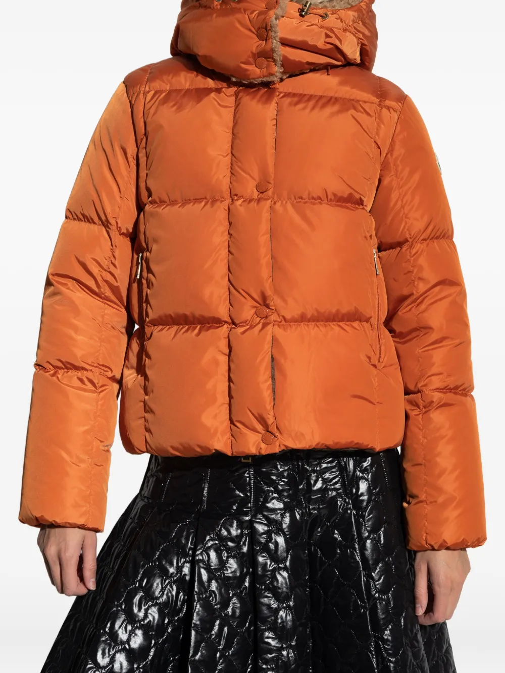 Moncler Castelnou Quilted Jacket In Orange