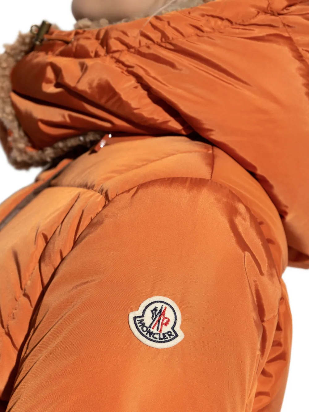 Moncler Castelnou Quilted Jacket In Orange