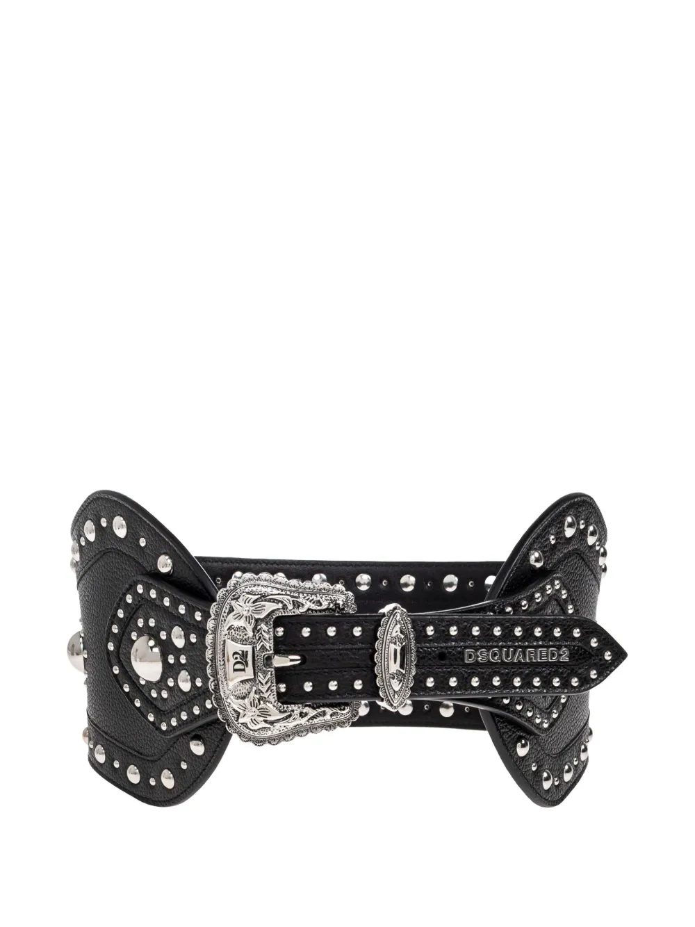 Dsquared2 Studded Leather Belt In Black