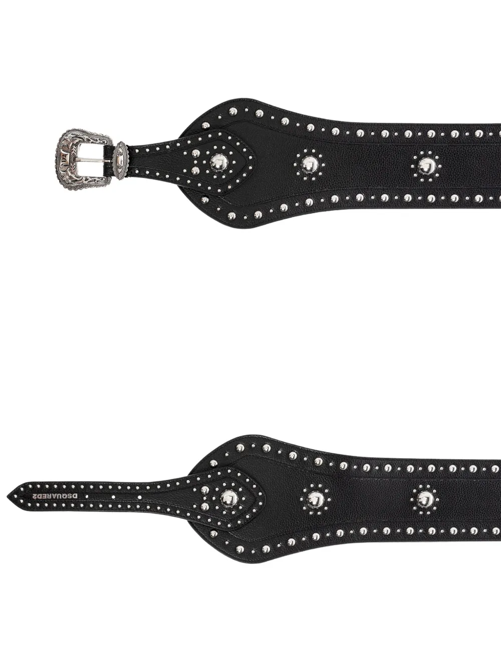 Dsquared2 Studded Leather Belt In Black