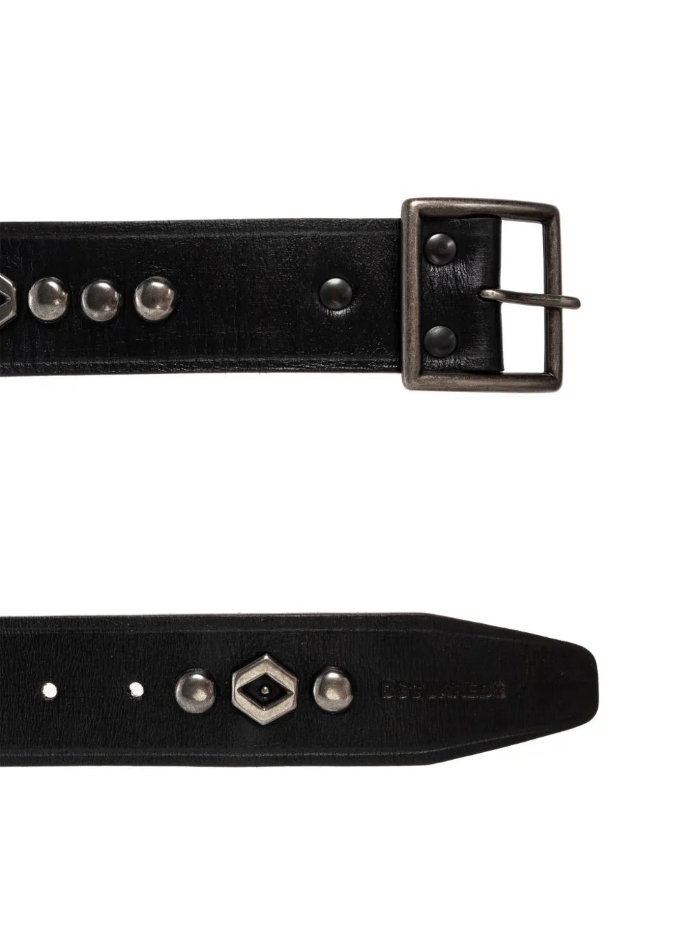 Dsquared2 Studded Leather Belt In Black