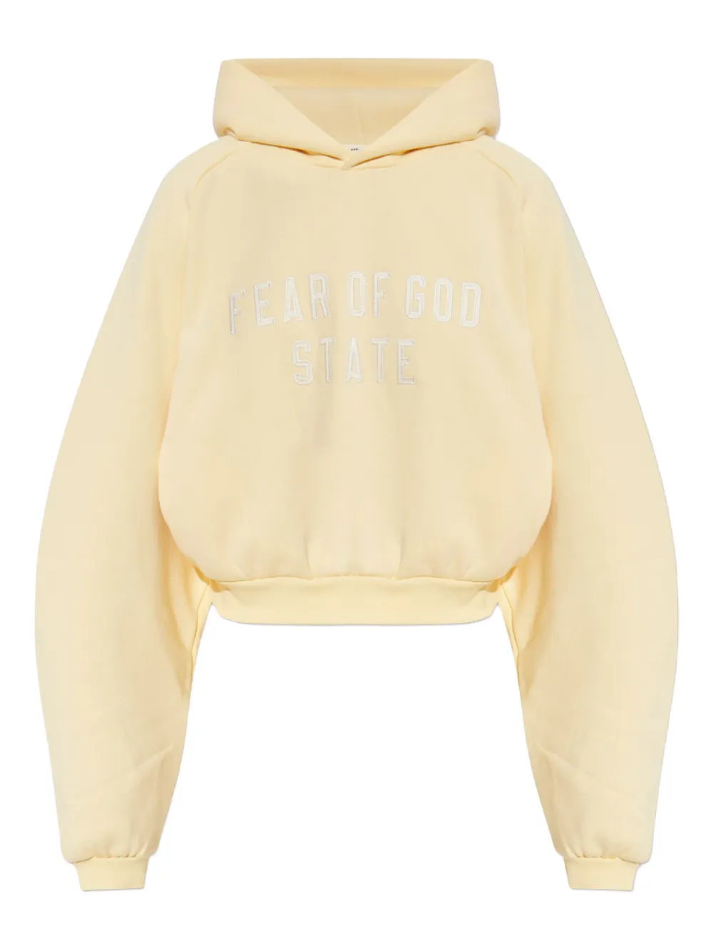 Essentials Embroidered-logo Hoodie In Neutral