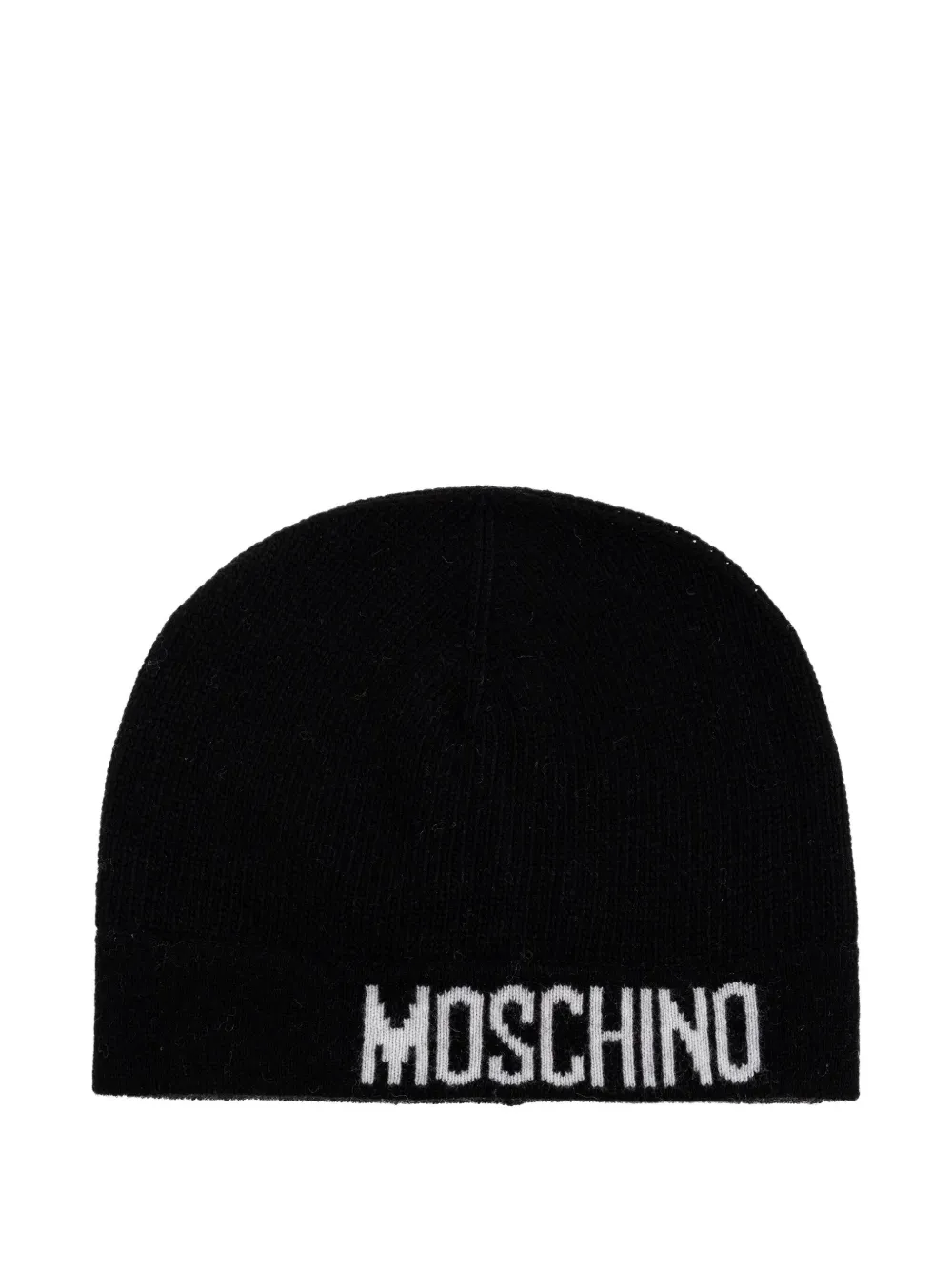 Moschino logo-detail beanie hat | Black | Image 1