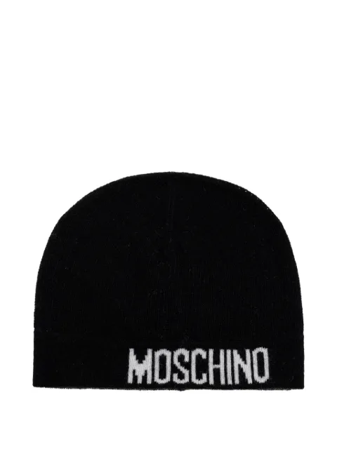Moschino logo-detail beanie hat