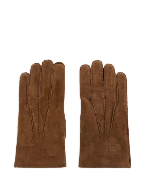 Moschino logo-debossed gloves