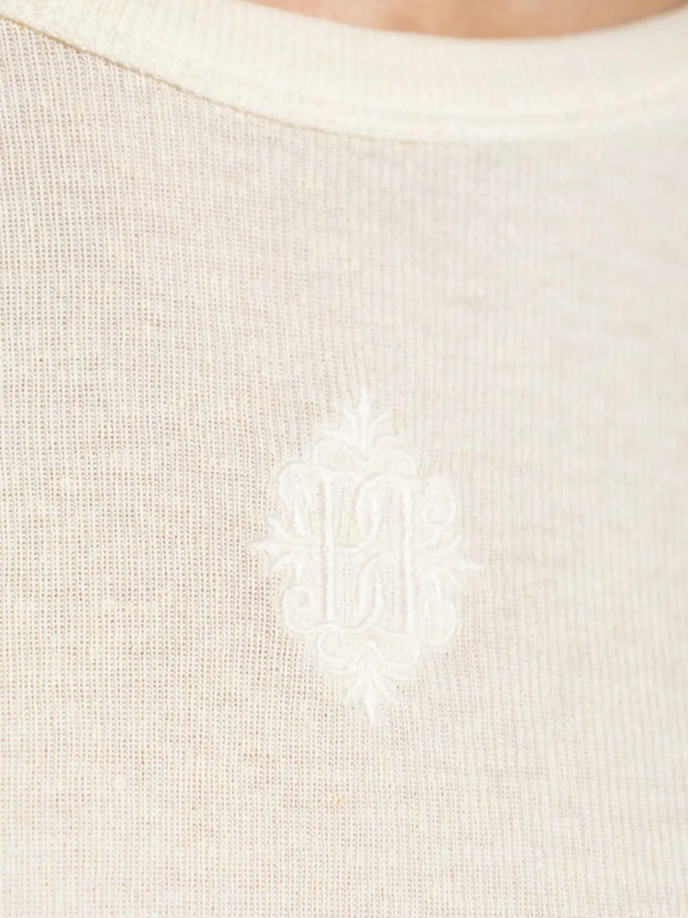 By Malene Birger Logo-embroidered Long-sleeve Top In White