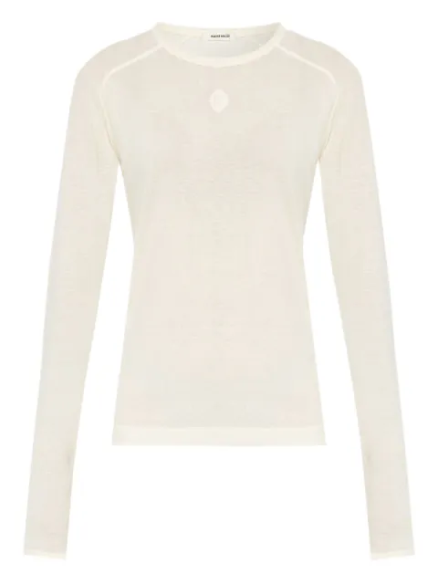 By Malene Birger logo-embroidered long-sleeve top