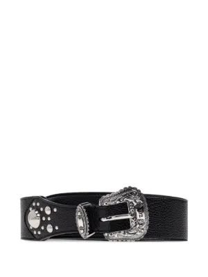 Alexander McQueen floral-buckle Belt | Black | FARFETCH KW display picture 1