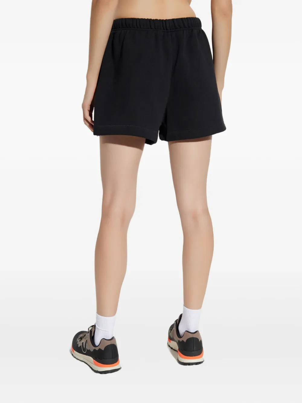 Essentials Drawstring-waist Logo Shorts In Black