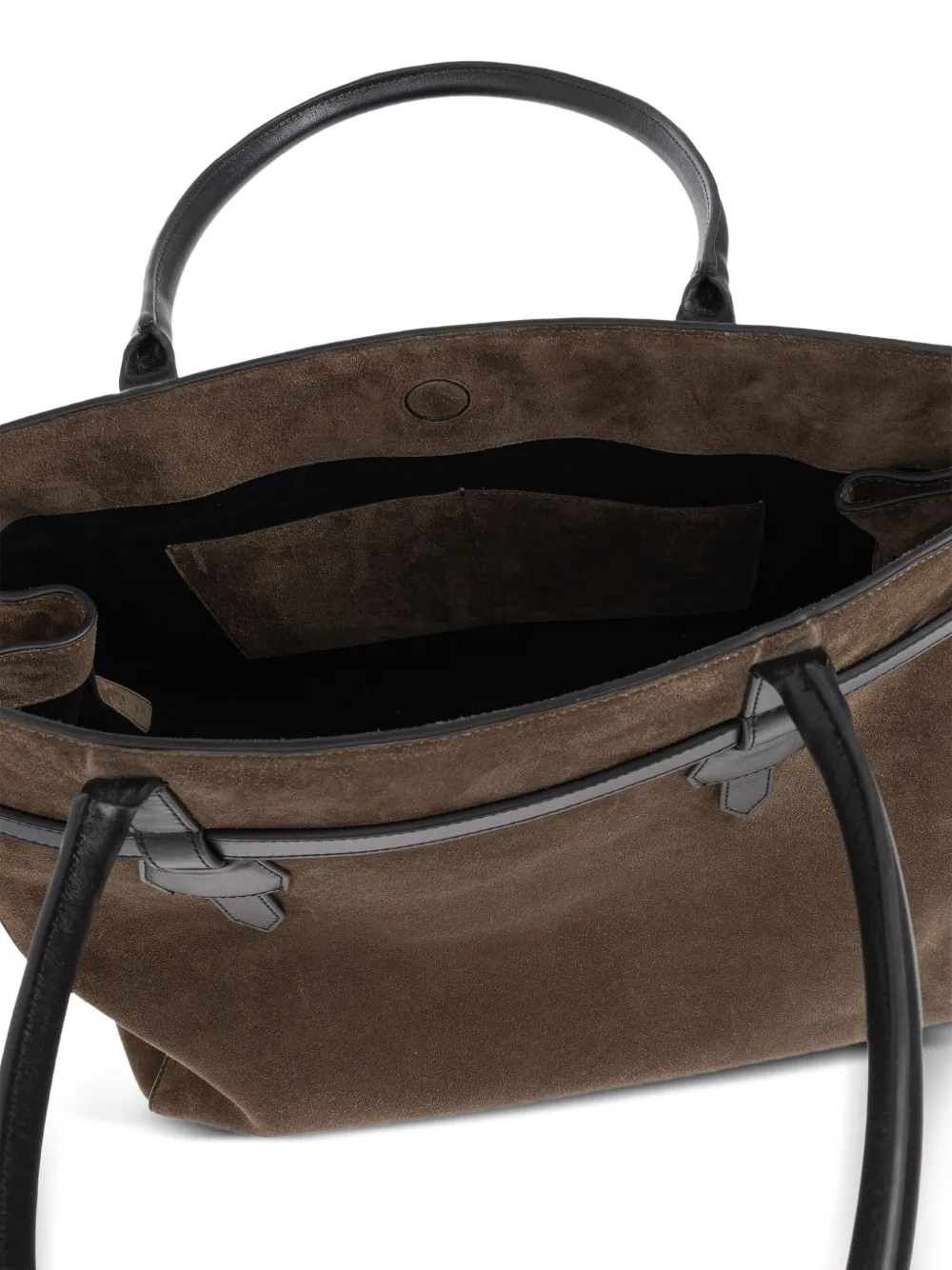 DSQUARED2 Twin suède schoudertas met leren afwerking Bruin