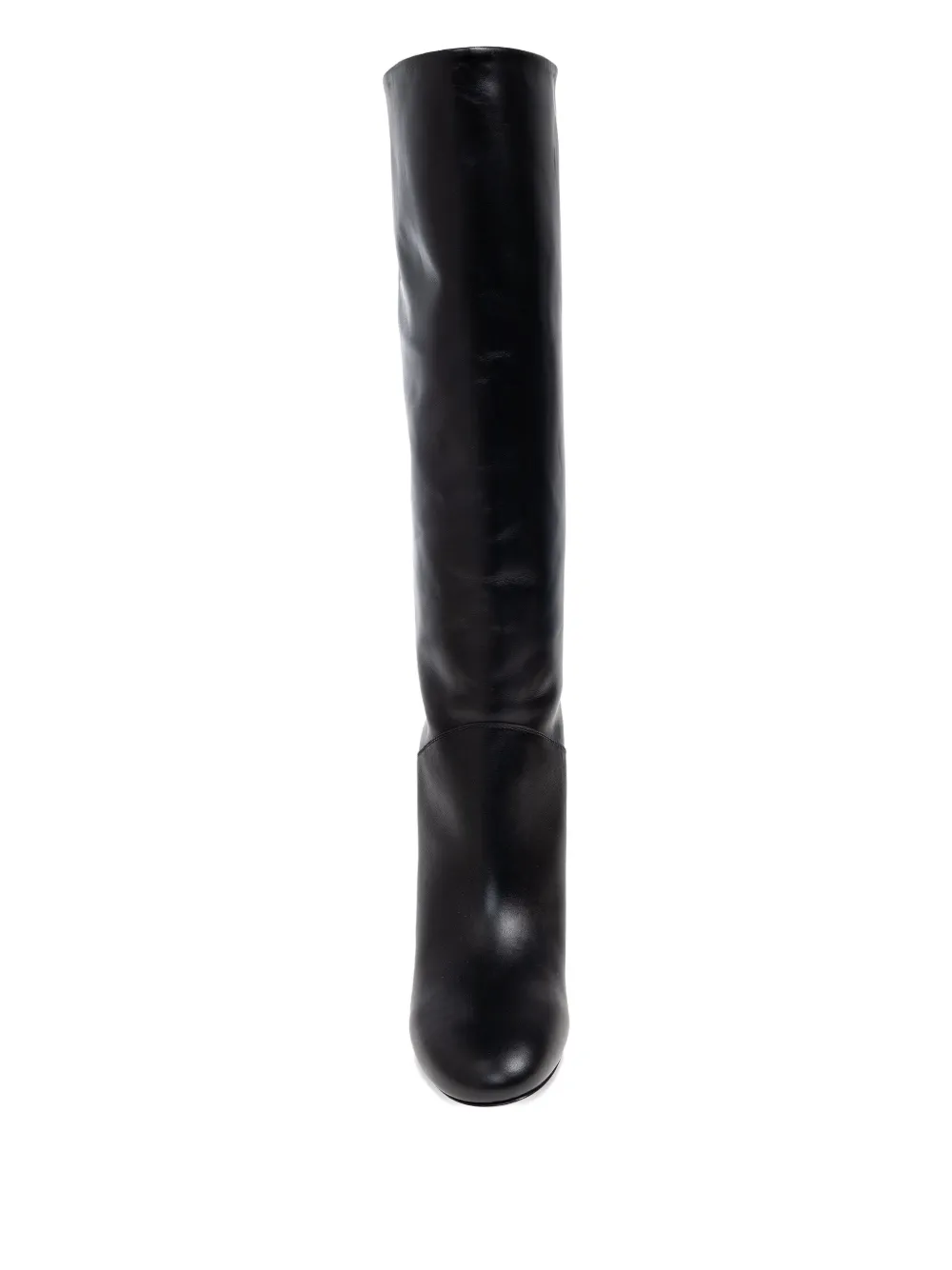 Dsquared2 85mm Twin Leather Block-heel Knee-high Boots In Black