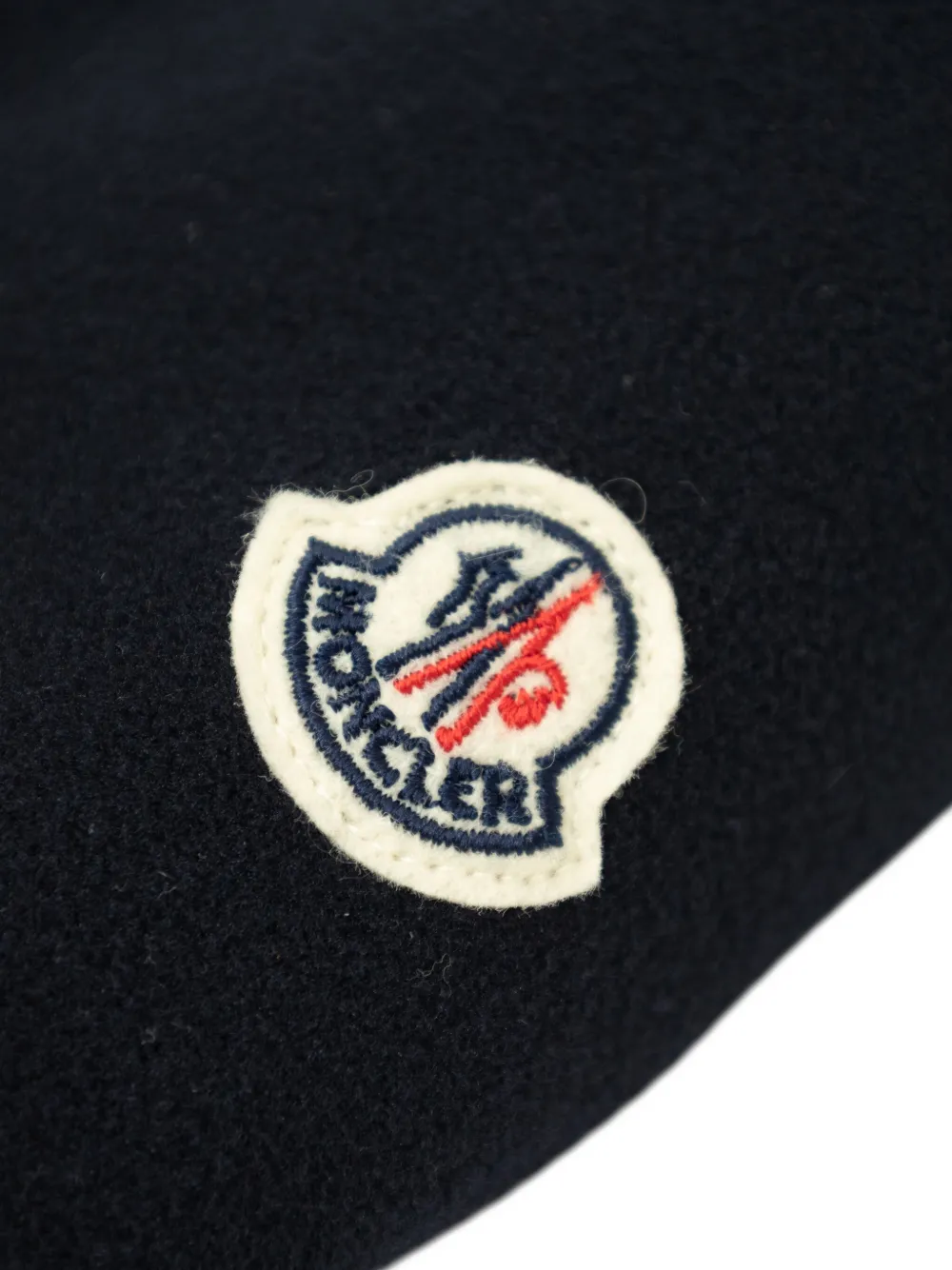 Moncler Enfant Donsjack met fleece vlakken Zwart