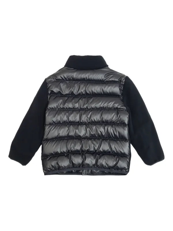 Moncler Enfant フリースパネル パデッドジャケット | ブラック