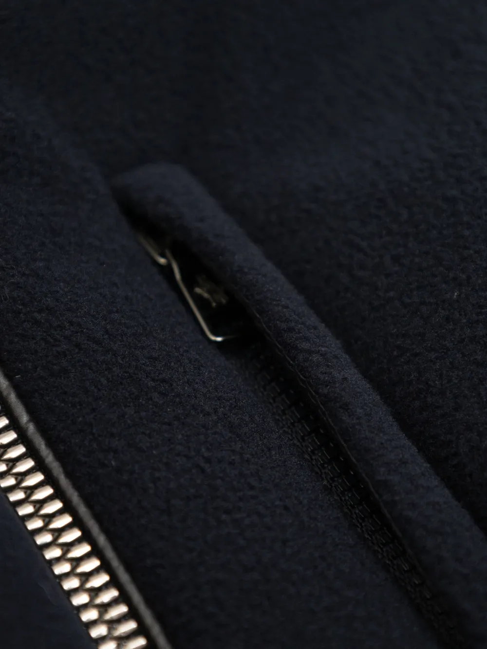 Moncler Enfant Donsjack met fleece vlakken Zwart