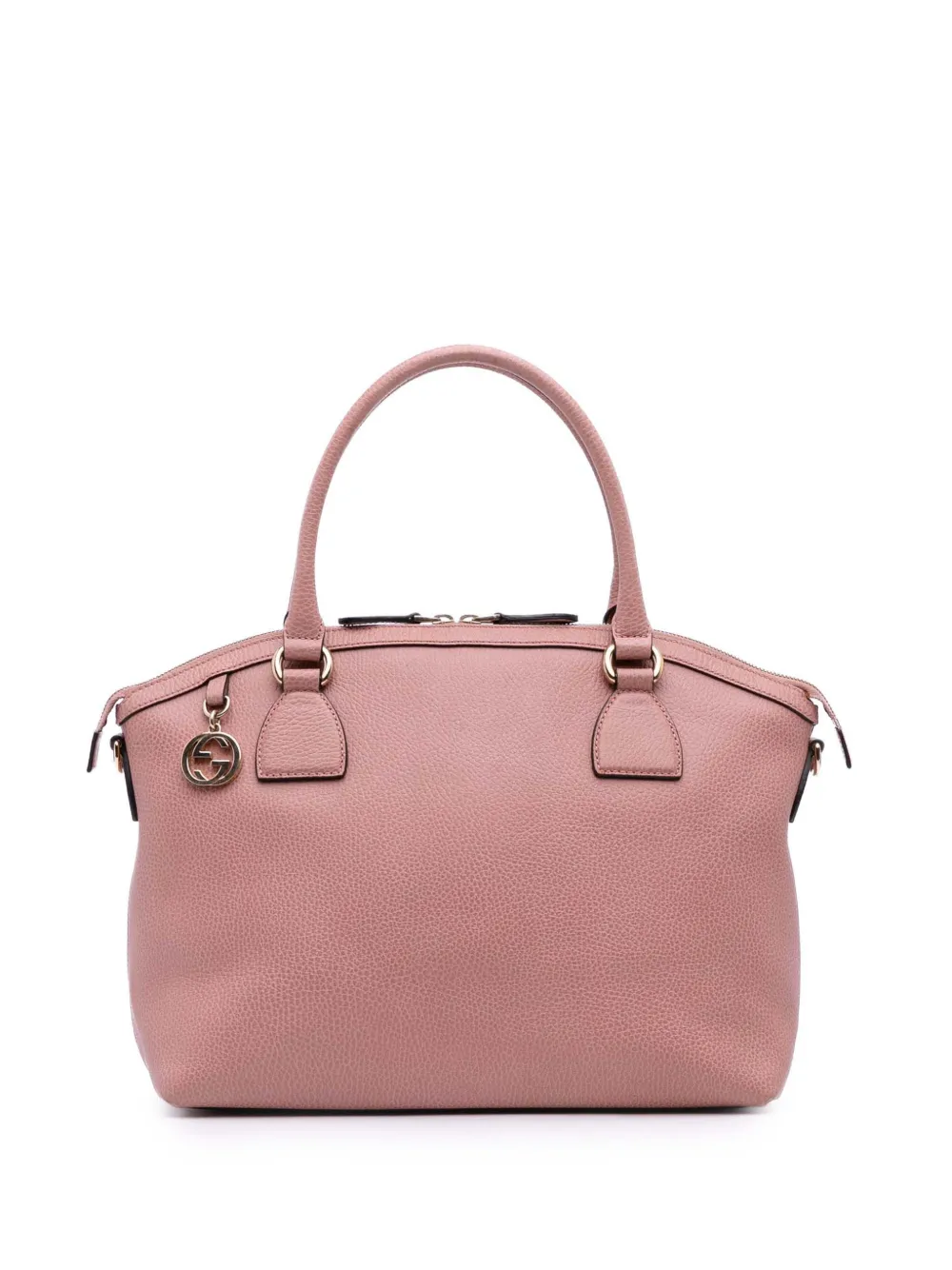 Gucci Pre-Owned 2016-2025 Medium Leather GG Charm Dome satchel - ピンク Gucci Pre-Owned 2016-2025 Medium Leather GG Charm Dome satchel - ピンク