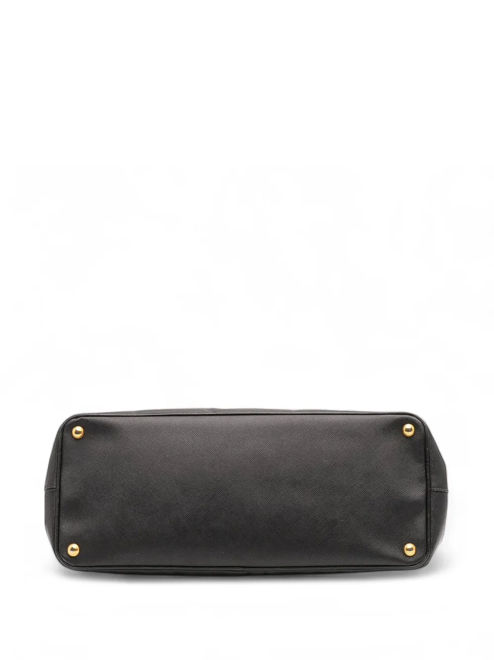 Pre-owned Prada 2010-2025 Extra Large Saffiano Lux Galleria Double Zip Tote Bag In Black