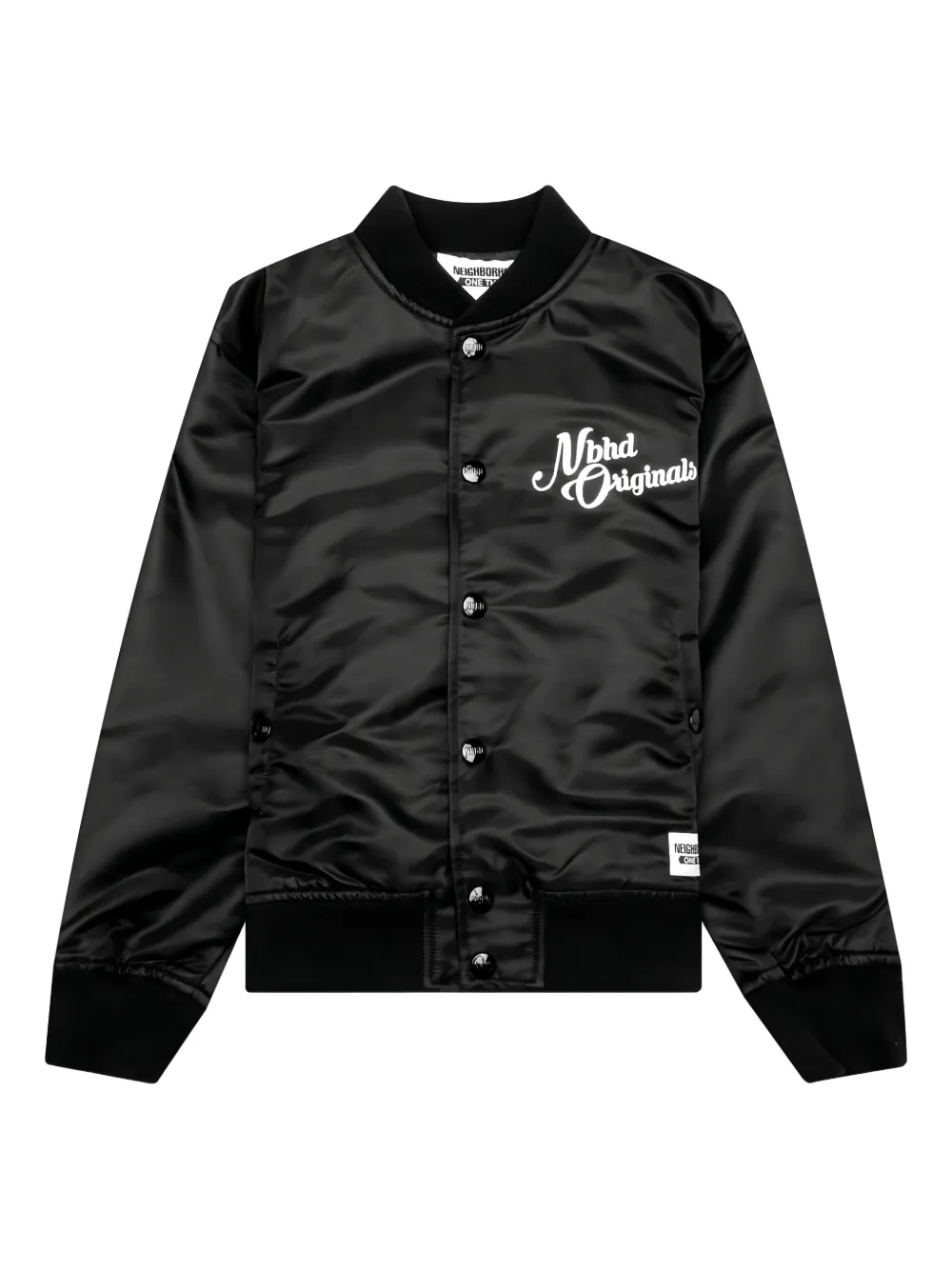 Neighborhood logo-print bomber jacket | Black | Image 1