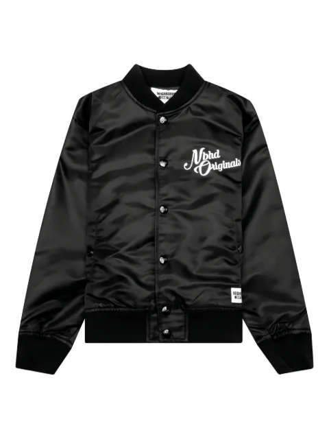 Neighborhood chamarra bomber con logo estampado