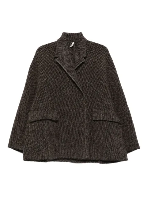 Boboutic Cappotto con motivo a spina di pesce