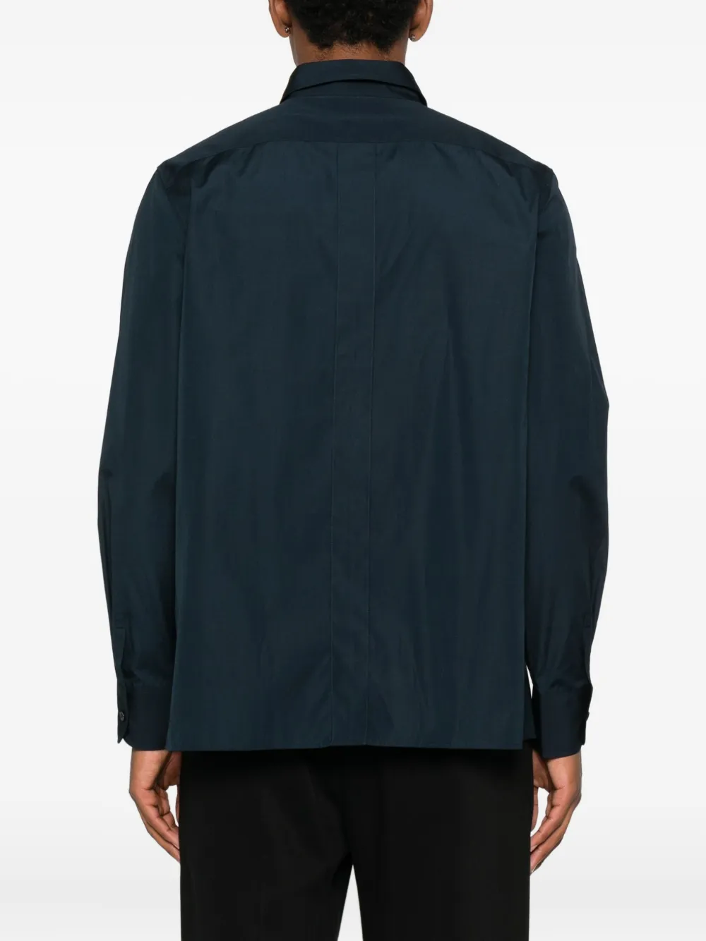 Saint Laurent Cassandre button-up overhemd met lange mouwen Blauw