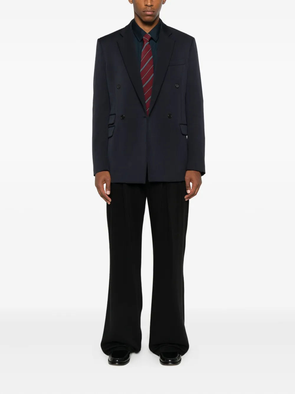 Saint Laurent Cassandre button-up overhemd met lange mouwen - Blauw