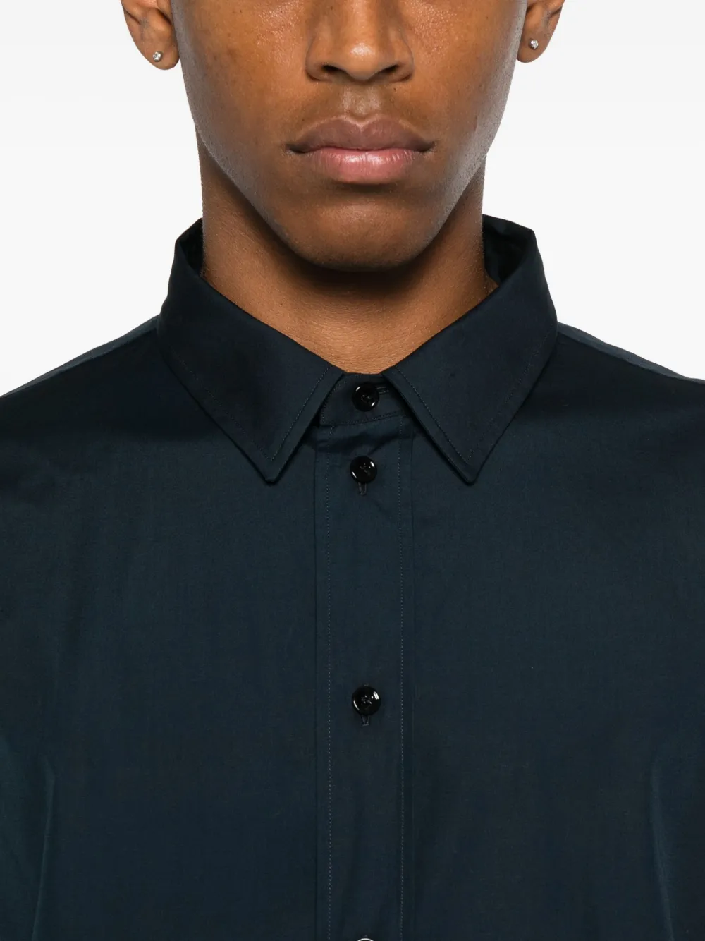 Saint Laurent Cassandre button-up overhemd met lange mouwen Blauw