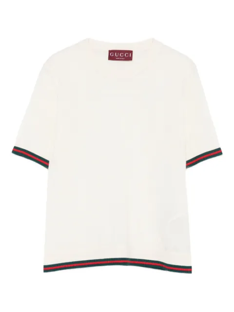 Gucci striped-trim T-shirt