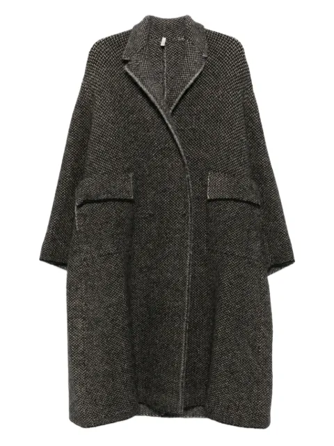 Boboutic patch-pocket herringbone coat