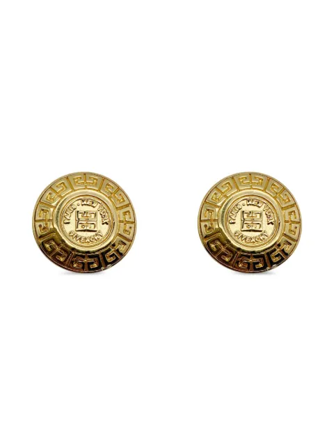 Givenchy Pre-Owned aretes Coin Logo 1980