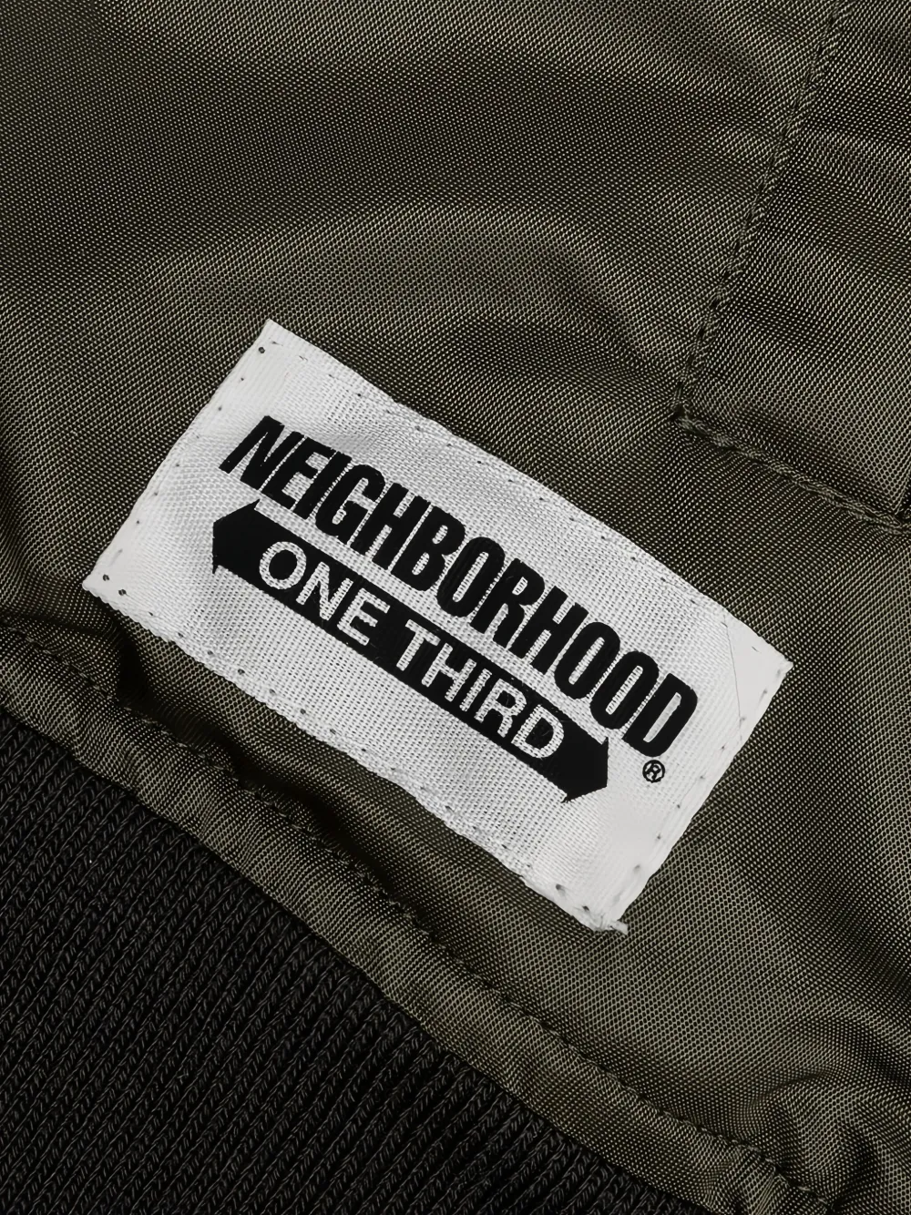 Neighborhood Satin Bomber Jacket In Green