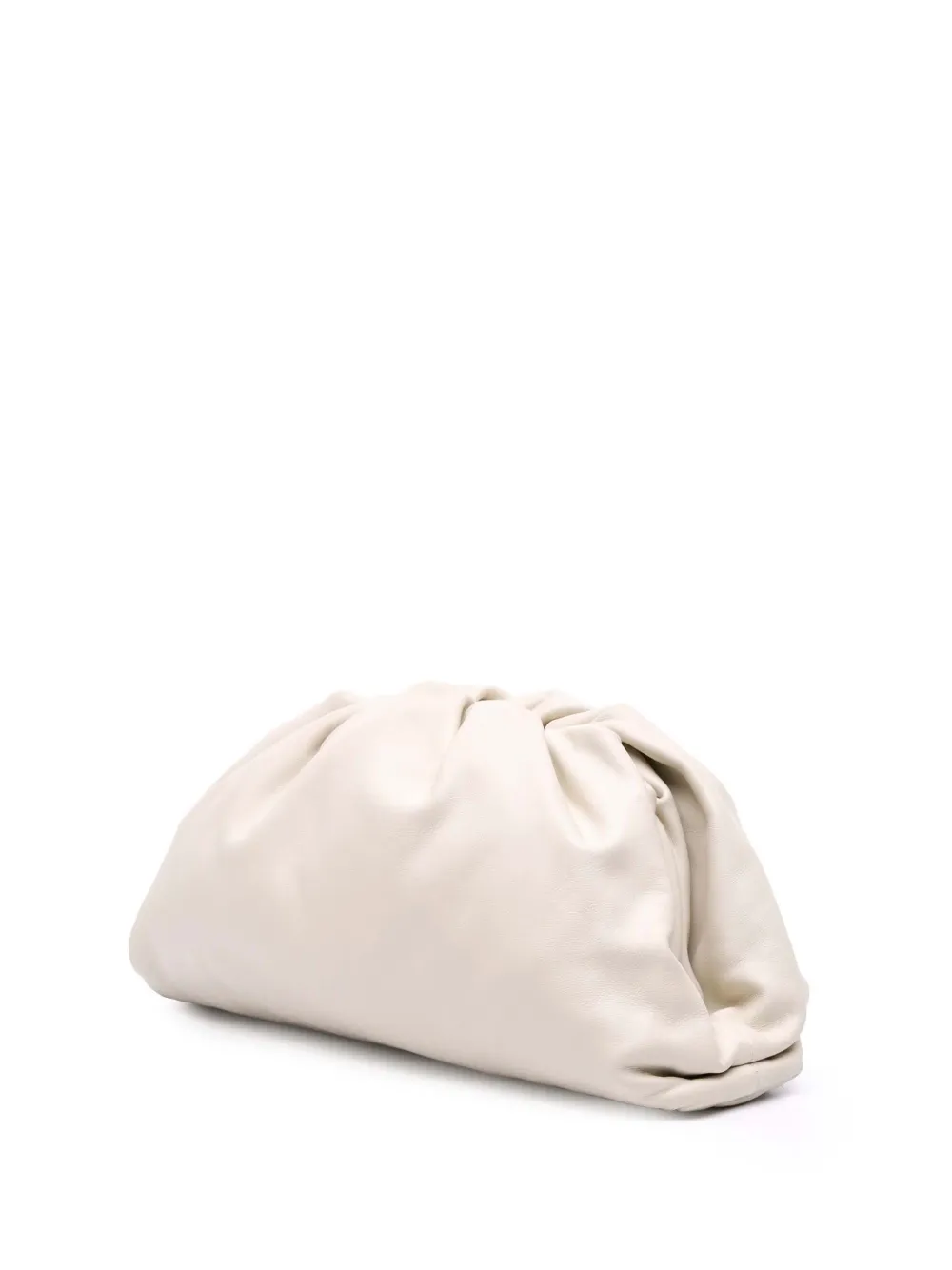 Pre-owned Bottega Veneta 2012-2025 Lambskin The Pouch Clutch Bag In White