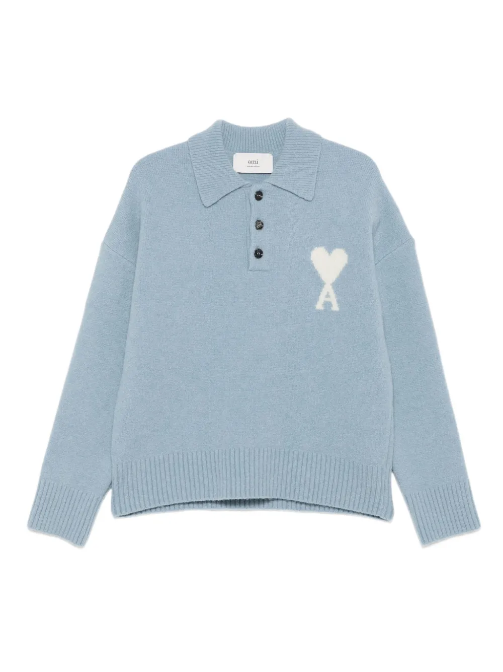 AMI Paris Ami de Coeur polo sweatshirt | Blue | Image 1