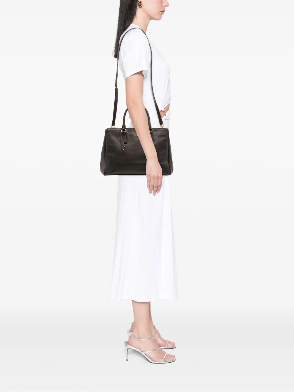 Prada Pre-Owned 2000-2025 Medium Saffiano Lux Galleria Double Zip satchel | Pre-Owned | Image 2