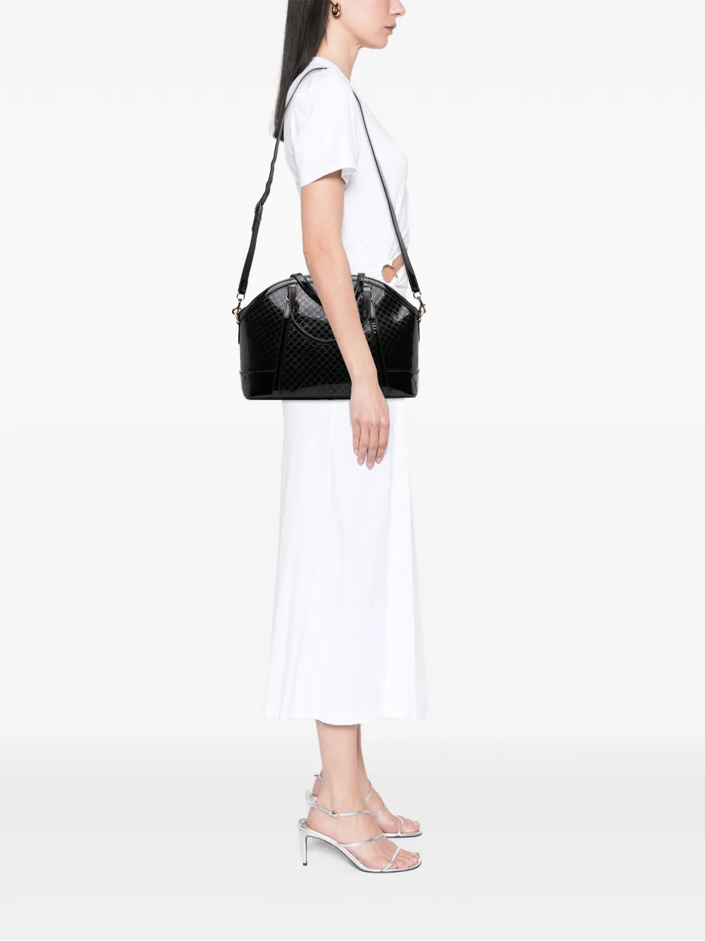 Gucci Pre-Owned 2016-2025 Large Microguccissima Patent Dome satchel | Pre-Owned | Image 2