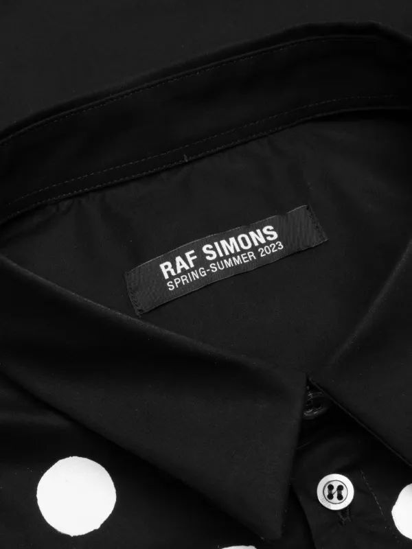 Raf Simons ブラック 半袖シャツ 48 Raf Simons ポルカドット シャツ | ブラック | FARFETCH JP