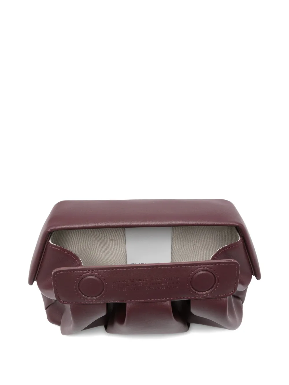 Themoirè Pleated Shoulder Strap Structured Clutch Bag In Purple
