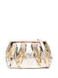 Themoirè pleated-metallic clutch bag - Gold