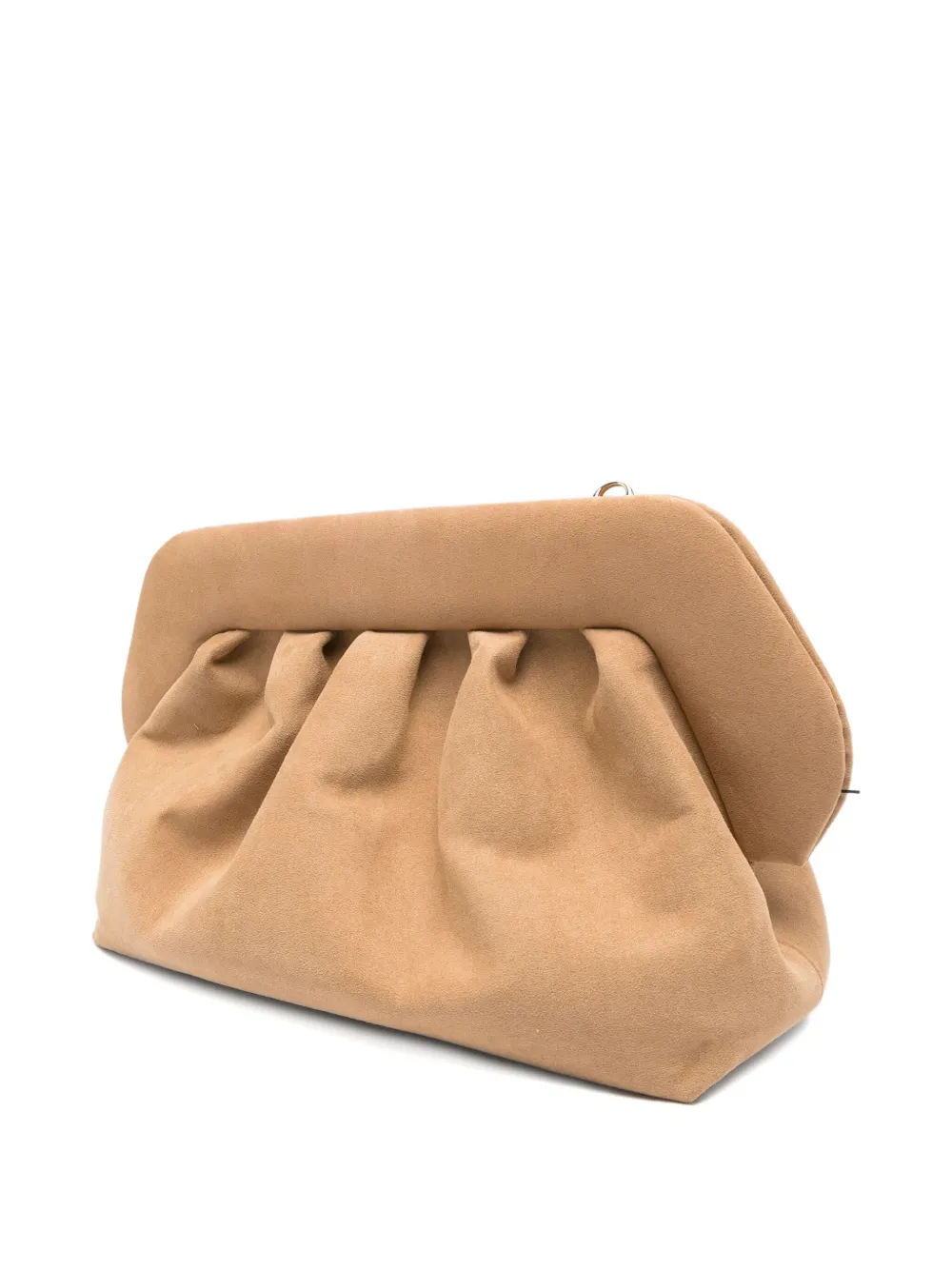 Themoirè Faux-suede Clutch Bag In Neutral